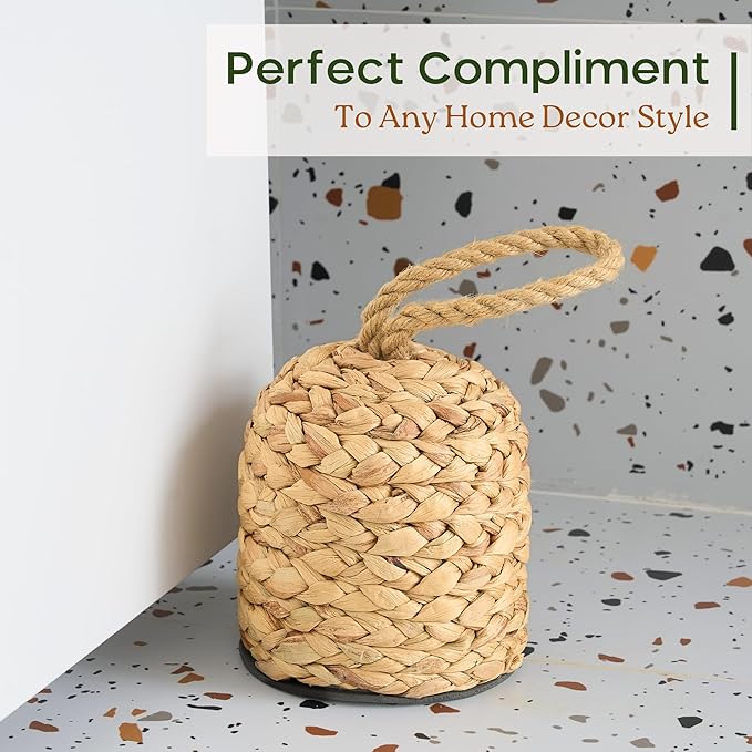 4.4lbs Natural Door Stopper for Bottom of Door Decorative Heavy Duty Door Stop - Image 7