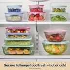 Pyrex Colors Tinted Glass Rectangle Food Storage Container Set, Snug Fit - Image 6