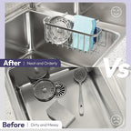 SWTYMIKI Sponge Holder for Kitchen Sink, Movable Kitchen Sink Caddy - Image 3