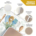 Sage Green Dish Drying Mat for Kitchen Counter, Cooking Supplies Reversible - Image 4