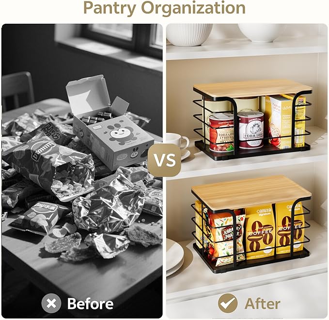 2 Pack Stackable Storage for Kitchen Laundry Pantry Organizers, Trash Bag Holder - Image 8