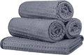 HOMEXCEL 4 Pack Microfiber Gym Towels Grey Fitness Towels Ultra Soft, Highly by HOMEXCEL