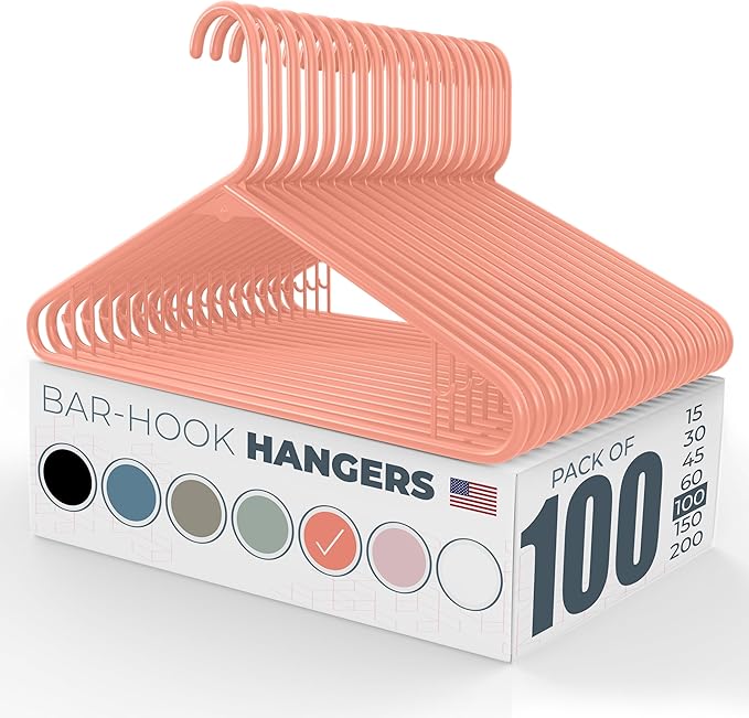 Neaties Plastic Hangers 100 Pack – Made in The USA – 6lb Capacity Standard by NeatiesHangers
