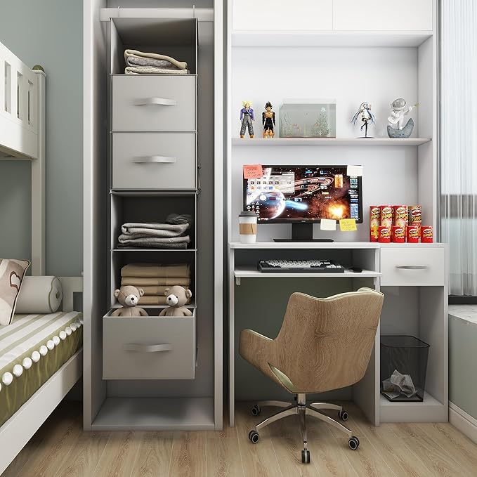 Twira 6-Shelf Hanging Closet Organizer, 2 Separable 3-Shelf Hanging Shelves - Image 9