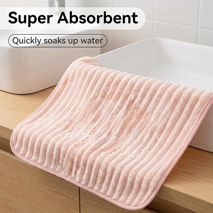 4PCS Pink Microfiber Hand Towels - Image 7