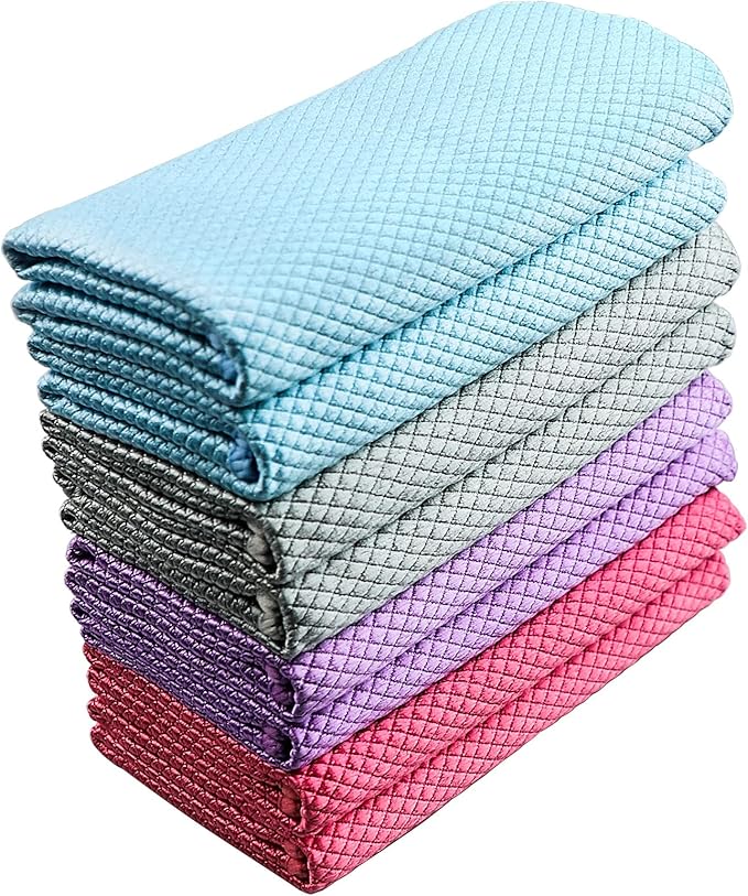 Niveaya Microfiber Glass Cleaning Cloth, Stainless Steel Windshield Shower by Niveaya