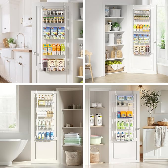Delamu Over The Door Pantry Organizer, 5-Tier Pantry Door Organizers and Storage - Image 9