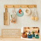 uxcell Hanging Fruit Baskets for Kitchen, Hand-Woven Wall Hanging Storage Jute - Image 6