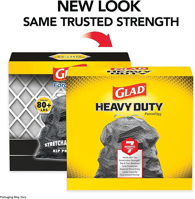 Glad Trash Bags, ForceFlexPlus Drawstring Large Garbage Bags - Image 2