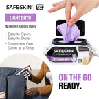 SAFESKIN Disposable Nitrile Gloves in POP-N-GO Pack of 50 or 200 Powder Free - Image 3