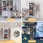 6-Shelf Hanging Closet Organizer and Storage, Collapsible Hanging Shelves - Image 6