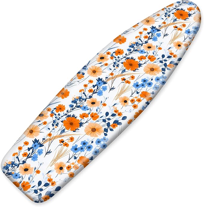 Floral Ironing Board Cover, Standard Size Cotton Iron Board Covers by BVBOX