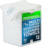MW PRO Microfiber Cleaning Cloths White by MicrofiberWholesale