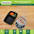 Freshware Meal Prep Containers 2 Compartment - Image 2