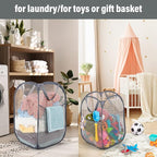 BATTOO Deluxe Strong Mesh Pop up Laundry Hamper Basket - Image 5