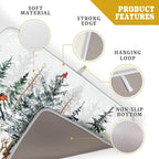 Pine Tree Dish Drying Mat for Kitchen Counter 18x24 Inch Forest Deer Absorbent - Image 4