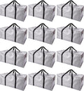 Extra Large Moving Bags with Zippers & Carrying Handles, Heavy-Duty Storage Tote by PANDA+JOYS
