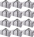 Extra Large Moving Bags with Zippers & Carrying Handles, Heavy-Duty Storage Tote by PANDA+JOYS