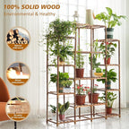 Uneedem Tall Shelf for Multiple Plants Indoor Outdoor 14 Tiers 16 Pot Holder Large Rack Wood Stand Shelves for Room Corner Balcony Garden Patio - Image 2