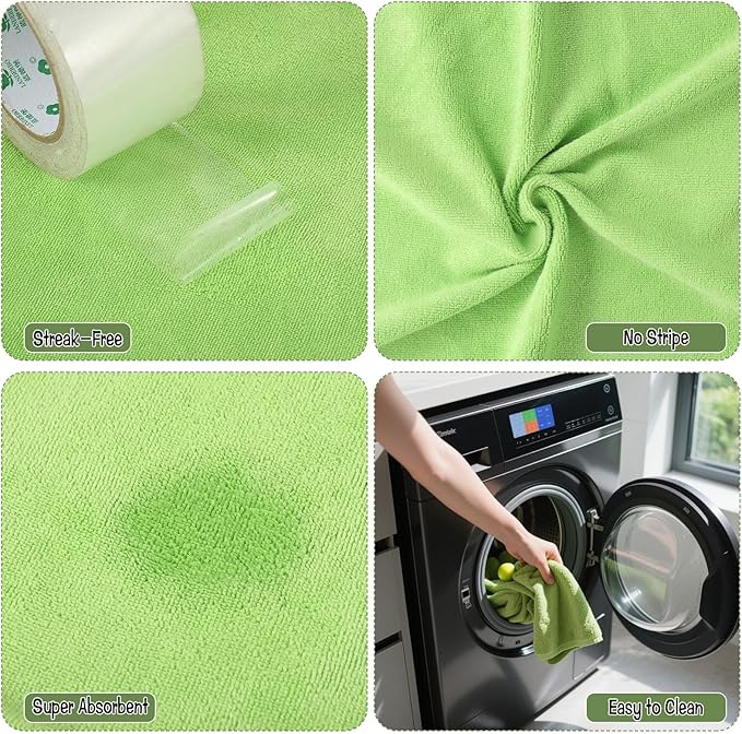 4 Pack Extra Large Microfiber Cleaning Cloths 20"x30", Lint-Free Reusable Towels - Image 6