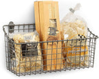 Spectrum Extra Large Wire Wall Mount Storage Basket Industrial Gray, Vintage - Image 11