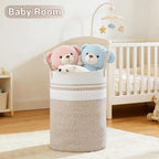 Tall Laundry Basket with Handles, 72L Portable Dirty Clothes Hamper, Boho - Image 4