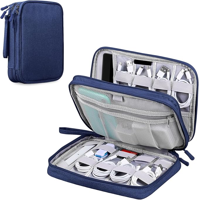 DDgro Electronic Cable Organizer Bag, Large Travel Cord Storage Case by DDgro