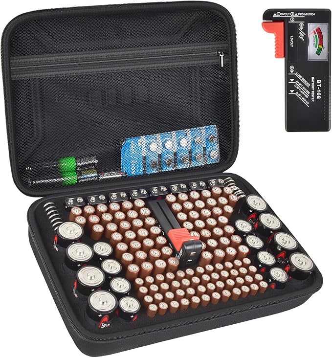 Battery Organizer Box Storage Case by paiyule