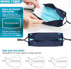 BASE CAMP Reusable Cloth Dust Face Masks 100% Cotton Washable Adjustable - Image 5