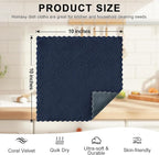 Homaxy 12 Pack Kitchen Cloths Dish Towels, Super Soft and Absorbent Dish Cloths - Image 5