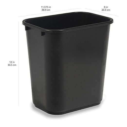 Amazon Basics Small Rectangular Commercial Office Wastebasket, 3 Gallon - Image 3