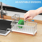 Cisily Sponge Holder for Kitchen Sink, Sink Caddy Organizer - Image 4
