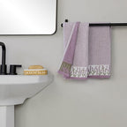 SKL Home Lavender Border 100% Cotton Jacquard 2pc Hand Towel Set, Embroidered & - Image 4