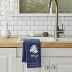 SKL Home Farm Hydrangea 100% Cotton 3D Embroidered 2pc Hand Towel Set, - Image 5