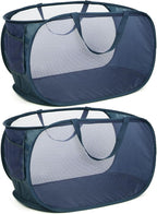 Durable Collapsible Laundry Baskets, Mesh Pop Up Laundry Hamper by Bemkoo
