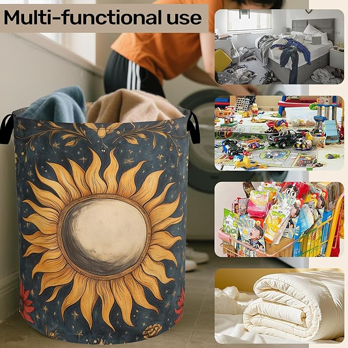 Gothic Sun Large Clothes Hamper Bag - Image 6