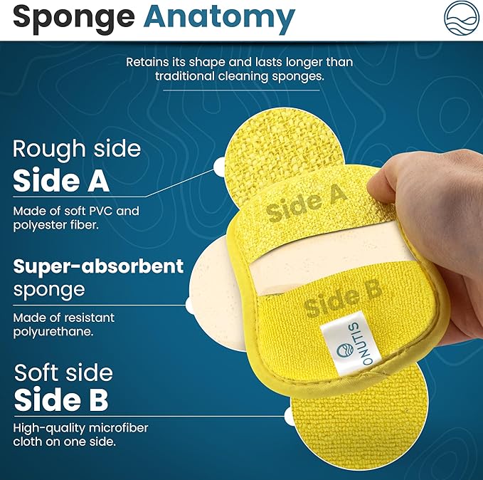 – 10 Kitchen Sponges Pack– Washable and Reusable Dishes Sponge Rubber – 6 X 3 - Image 7