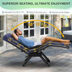 Suteck Oversized Zero Gravity Chair,29In XL Lounge Chair w/Removable Cushion&Headrest, Reclining Camping Chair w/Upgraded Lock and Footrest, Reclining Patio Chairs Recliner for Indoor Outdoor - Image 8