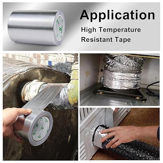 BOMEI PACK Adhesive Aluminum Foil Heat Shield Tape 1Pack 7inch x 66ft Barrier - Image 8