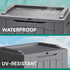 Devoko 30 Gallon Resin Deck Box 2 Pack Outdoor Indoor Waterproof Storage Box for Patio Furniture Pool Accessories Storage for Cushion Garden Tools (Grey, 2 Pack) - Image 3