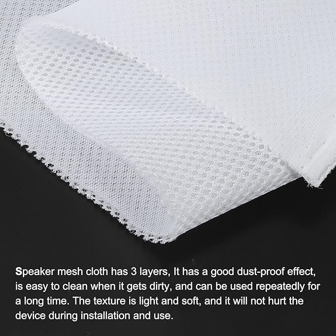 MECCANIXITY Speaker Grill Cloth 20 x 63 Inch Stereo Mesh Fabric Protective - Image 3