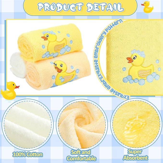 3 Pack Rubber Ducky Coastal Hand Towels - Image 3