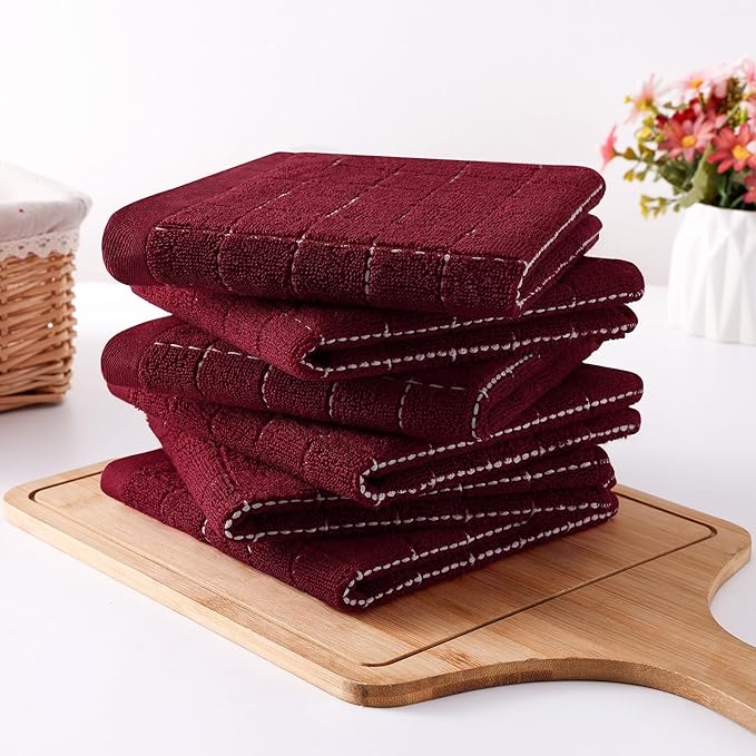 Homaxy 100% Cotton Terry Kitchen Dish Cloths, Ultra Soft and Absorbent Dish - Image 8