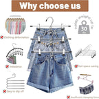 Pants Hangers Space Saving, Stackable Skirt Hangers - Image 4