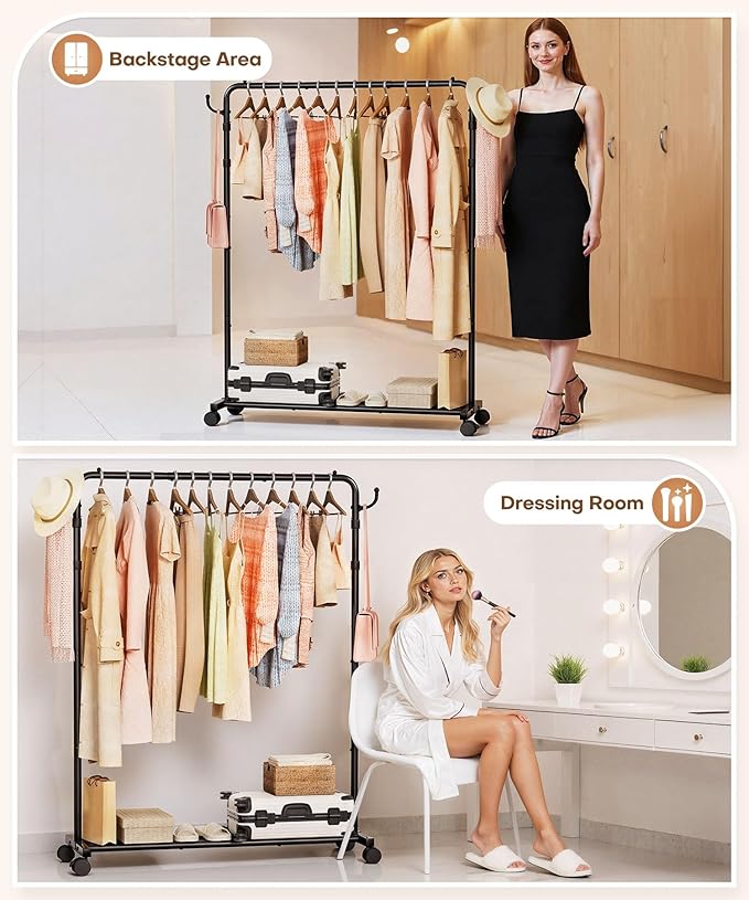 Homde Heavy Duty Clothes Rack: 120lb Standing Garment Storage - Image 9