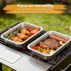 Aluminum Foil Pan with Lids, Heavy Duty Disposable Aluminum Baking Pans - Image 7