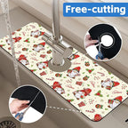 Christmas Santa Claus Kitchen Sink Splash Guard Mat Absorbent Fast Drying Mat - Image 7
