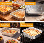8x8 Thickened Aluminum Foil Pans, Food Prep, Steam Table, and Party Catering. - Image 6