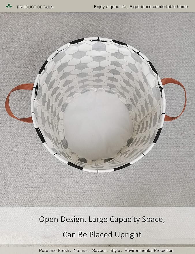 Round Fabric Storage Bin, Decorative Basket, Organizer Basket - Image 4