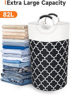 Large Laundry Hampe Basket Washing Bin Clothes Bag Collapsible Tall - Image 5